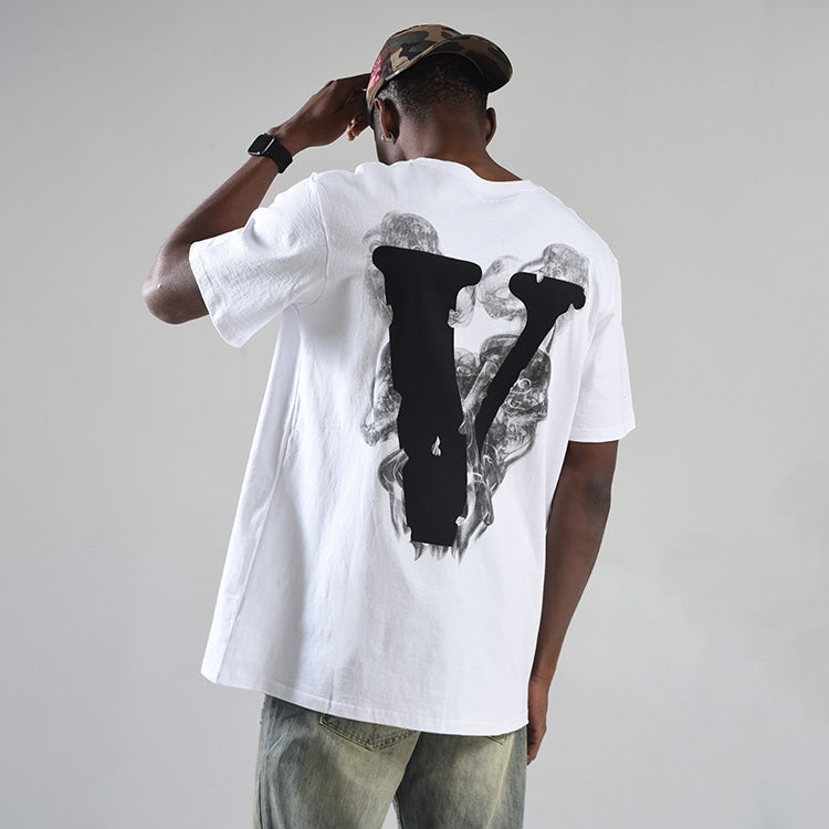 VLONE Smoke Demon Angel Short Sleeve Unisex White VLTE2001WH