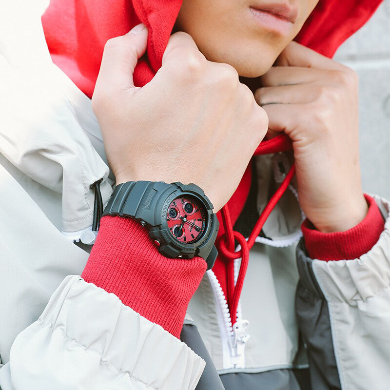 CASIO G-Shock Analog-Digital 'Black Red' AWG-M100SAR-1APR-PERSON