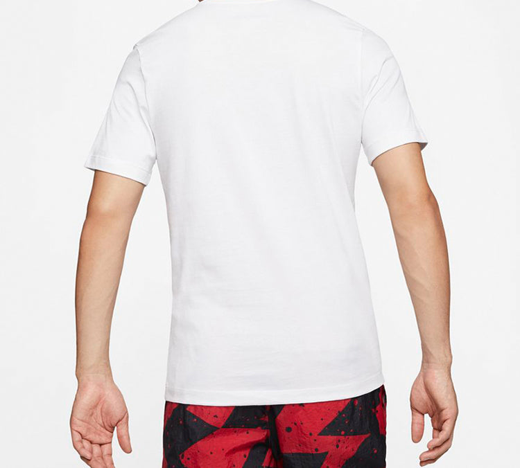 Air Jordan Poolside Chest Printing Short Sleeve White CJ6245-100