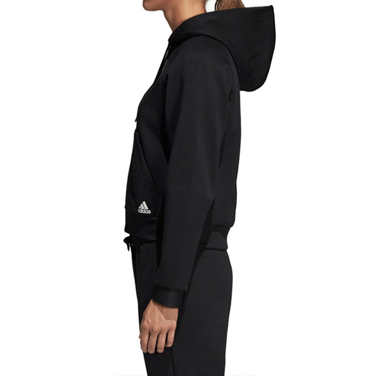 (WMNS) adidas Must Haves Hooded Jacket 'Black' DU6570