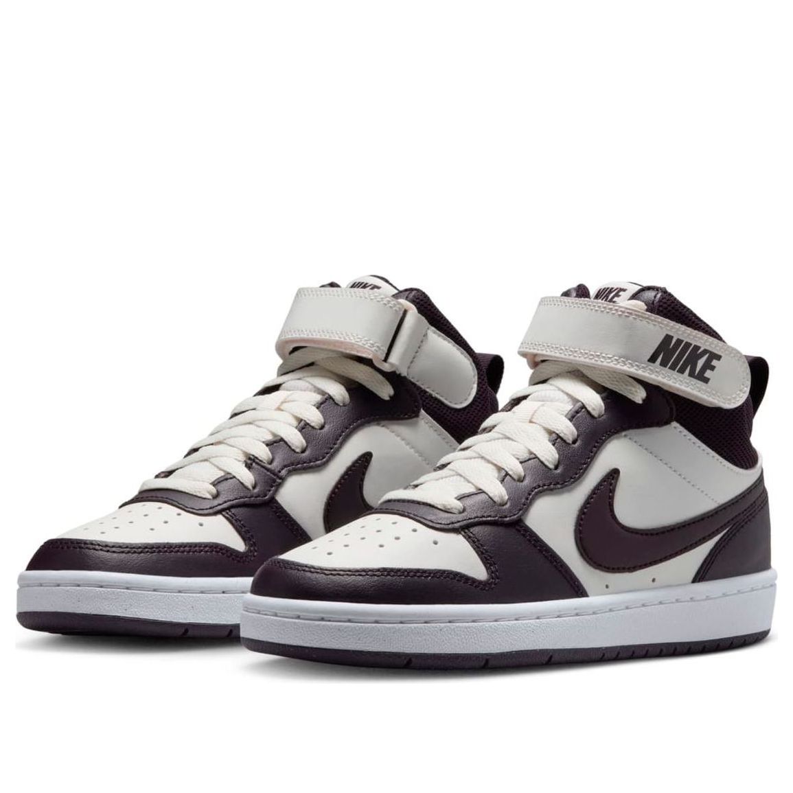 (GS) Nike Court Borough Mid 2 'White Burgundy' CD7782-126