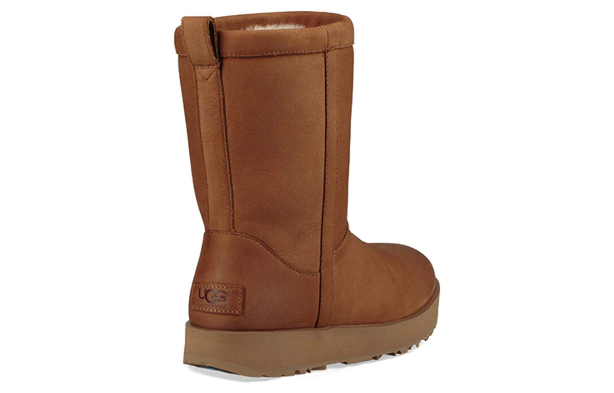 (WMNS) UGG Classic Short Leather 'Chestnut' 1017509-CHE
