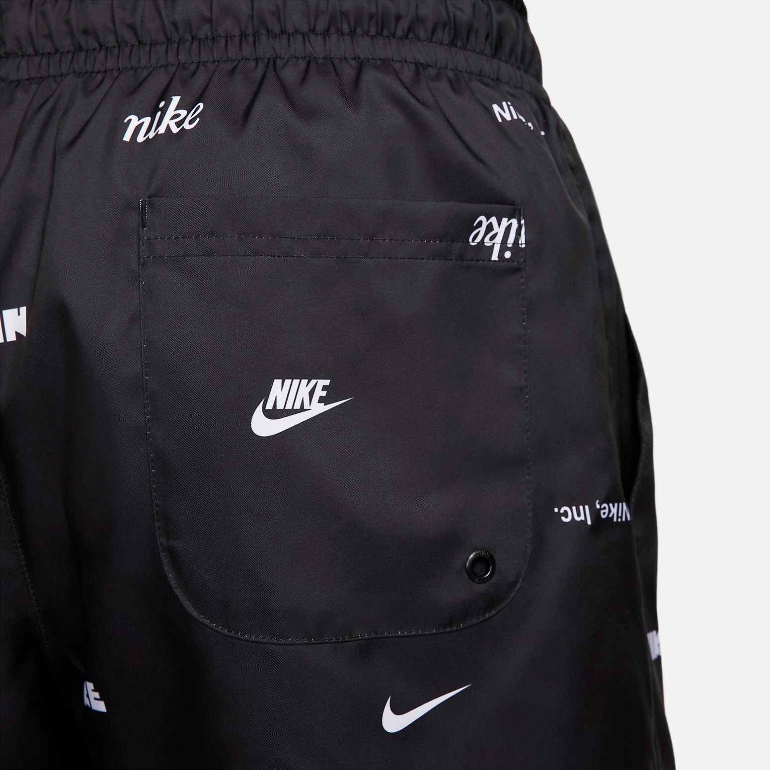 Nike Club Woven Allover Print Flow Shorts 'Black' FB7441-010