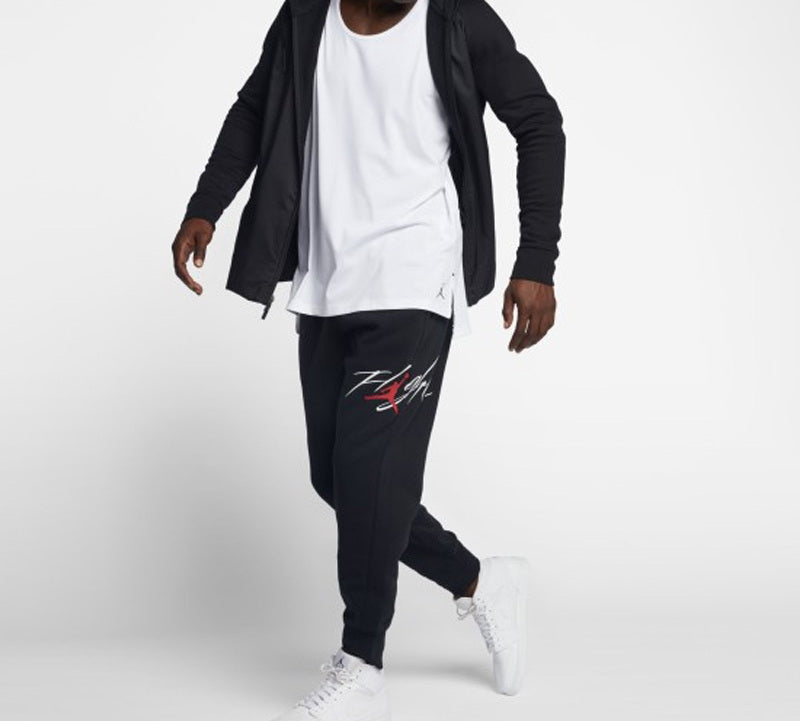 Air Jordan Air Alphabet Printing Knit Fleece Sports Long Pants Black CQ7750-010