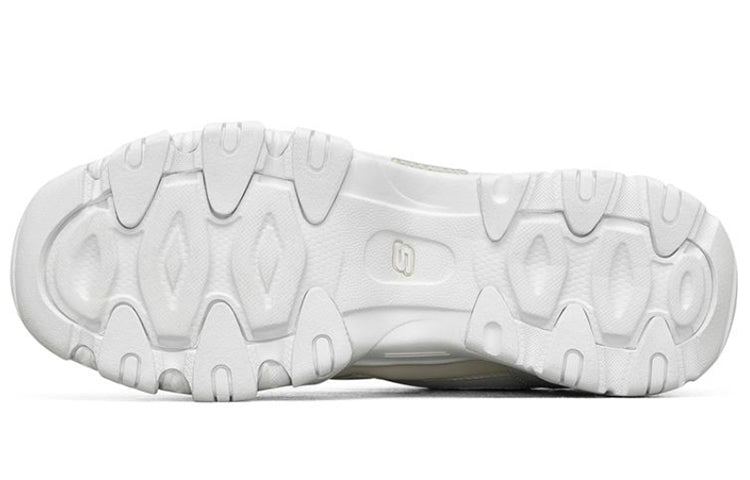 (WMNS) Skechers D lites 2.0 White/Brown/Silver 66666312-WNT