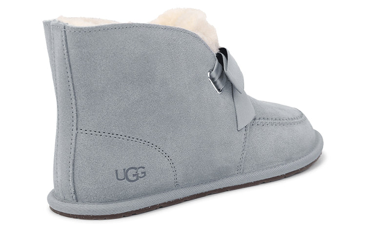 (WMNS) UGG Kallen Lace Lacing Mid Tops Fleece Lined Gray 1119934-LGRY
