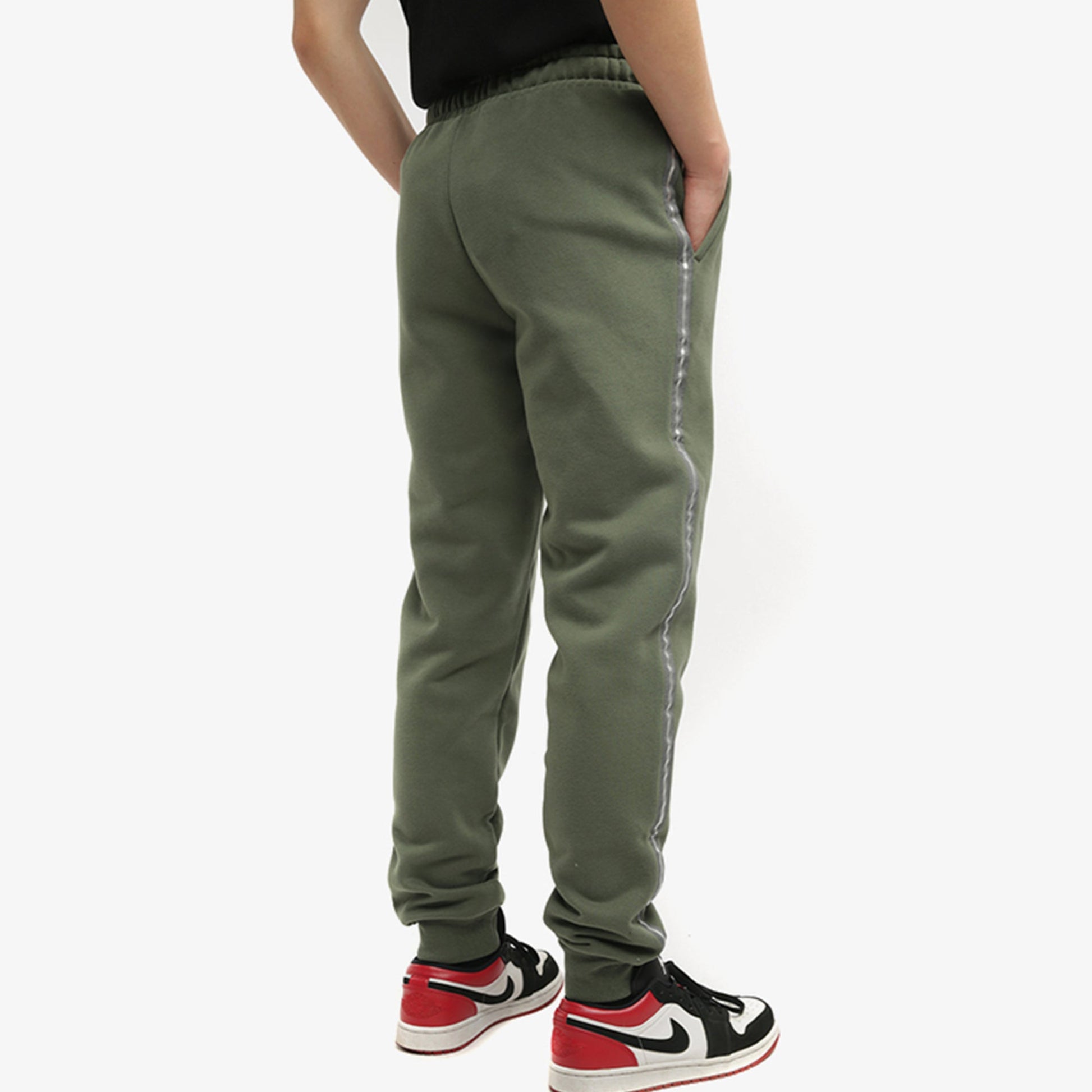 PUMA Metallic Nights Tape Sweatpants 'Green White' 587142-64