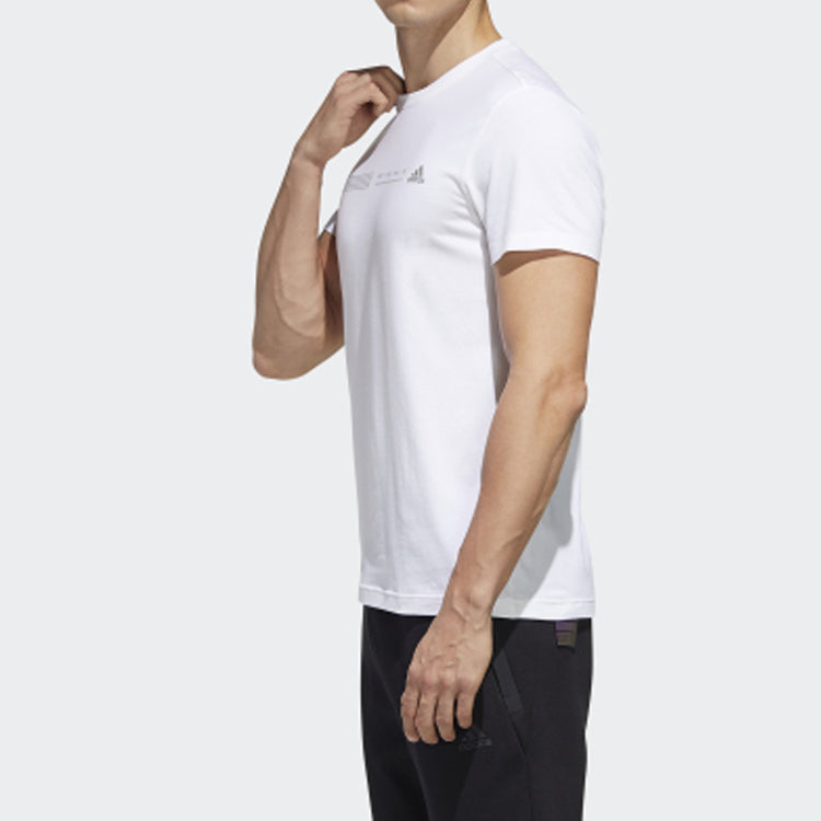 adidas Minimalistic logo Solid Color Short Sleeve White GL5622