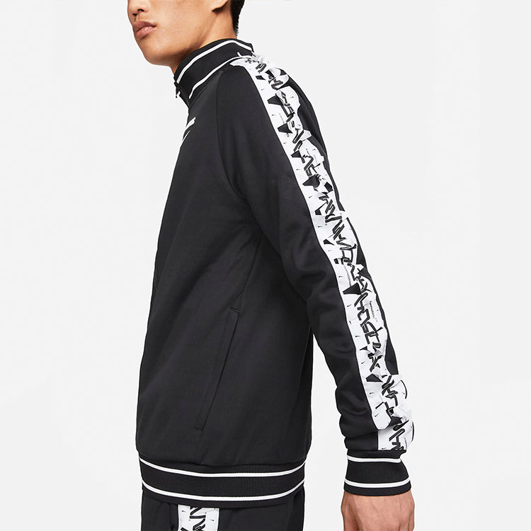 Men's Nike x ACRONYM Crossover Contrasting Colors Sleeve Stand Collar Woven Sports Jacket Asia Edition Black CZ4673-010