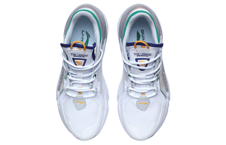 (WMNS) Li-Ning 001 Ti 'White Grey Green' AGLR008-3