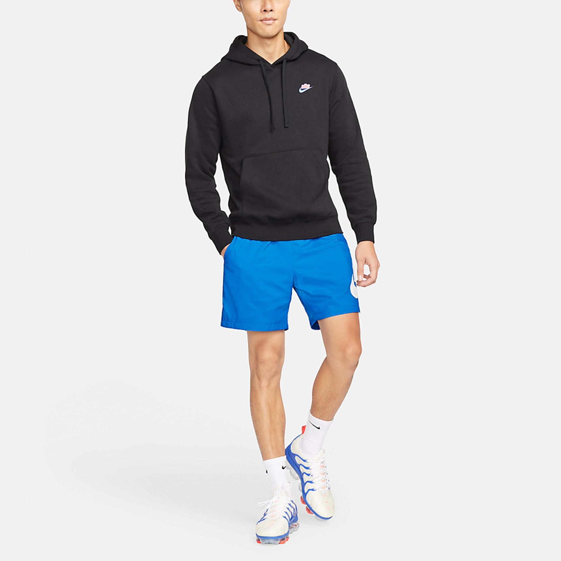 Men's Nike Sportswear Keep It Clean Casual Sports Pullover Fleece Lined Black DM2200-010