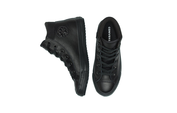 (GS) Converse Chuck Taylor All Star PC Boot Faux Leather High 'Triple Black' 669854C