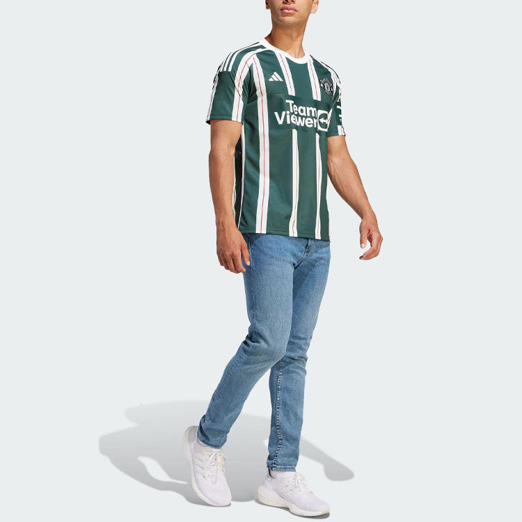adidas Manchester United 23/24 Away Jersey 'Green White' HR3675