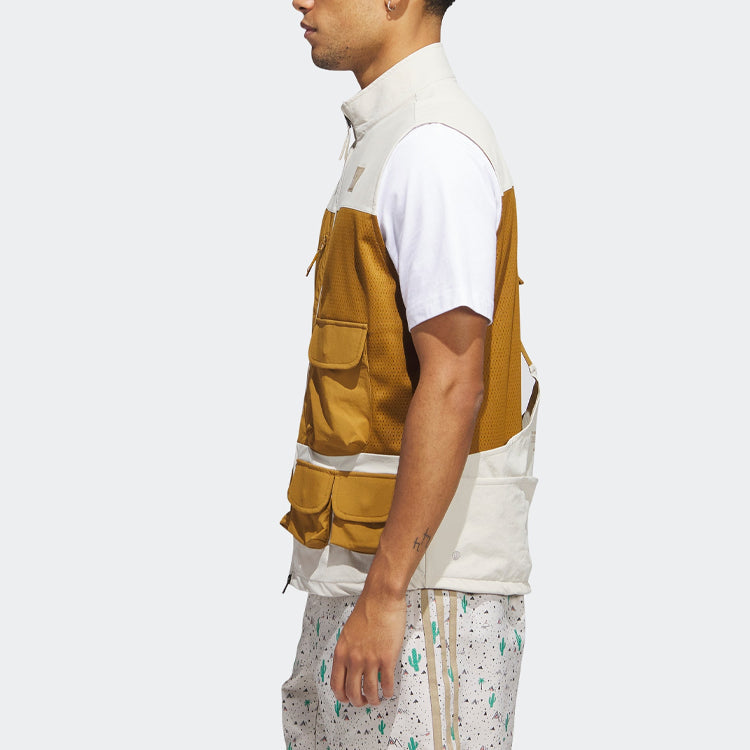 adidas Adicross Full-Zip Golf Vest 'Beige Brown' HS5611