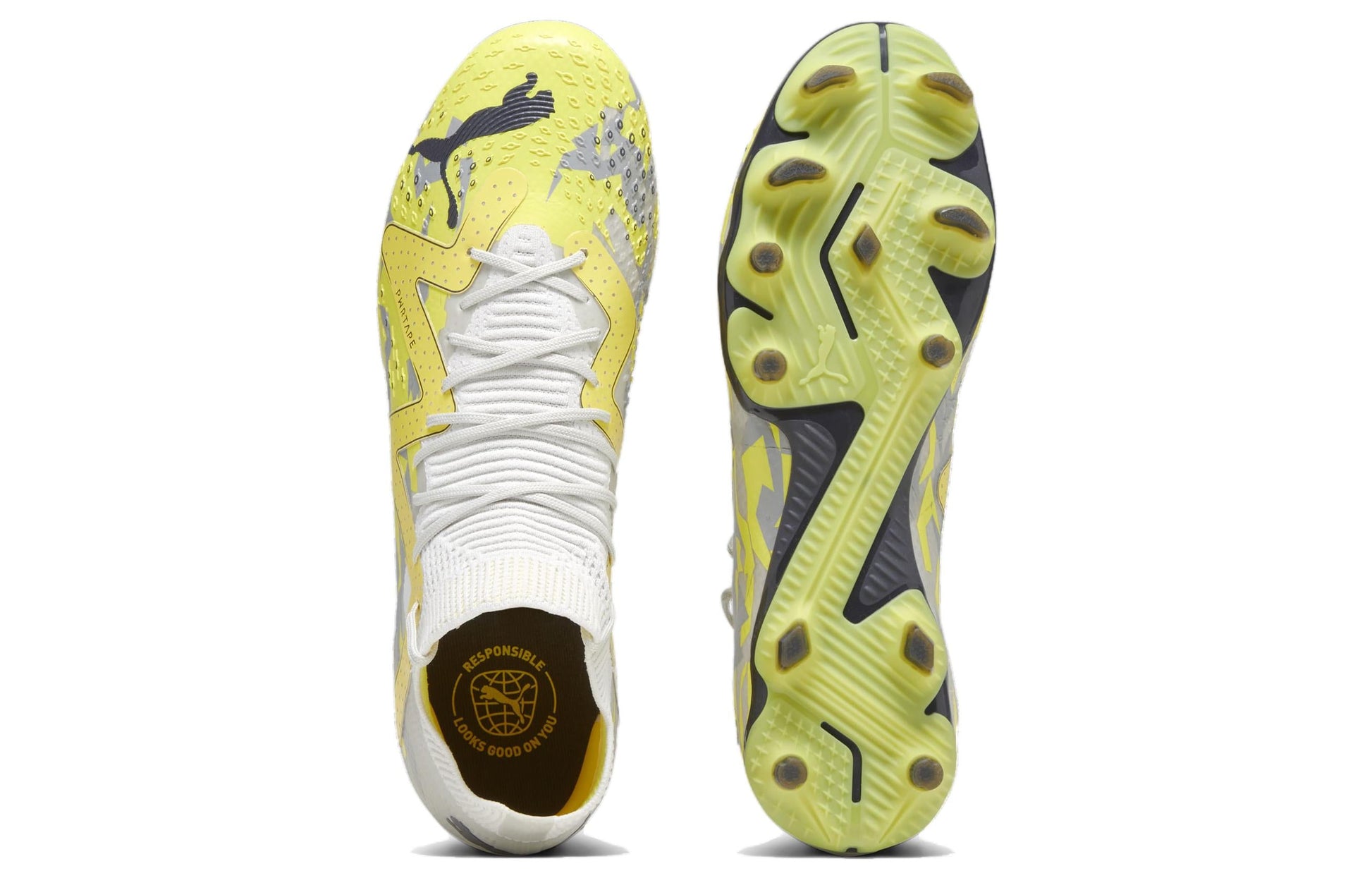 PUMA Future Pro FG Soccer Shoes 'White Yellow' 107361-04