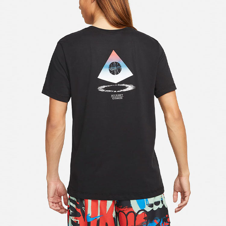 Nike SS22 Logo Printing Sports Round Neck Short Sleeve Black DM2463-010