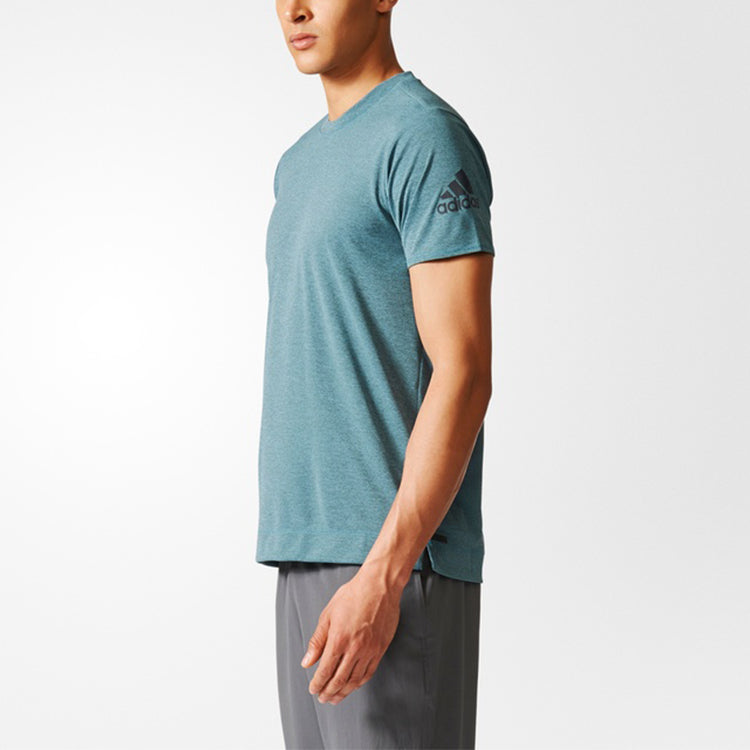 adidas Freelift Chill Running Training Sports Round Neck Short Sleeve Blue CE9524