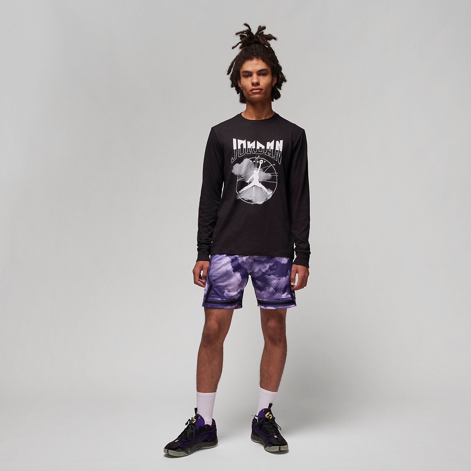 Air Jordan Sport Long-Sleeve T-Shirt 'Black Grey' FD7004-010