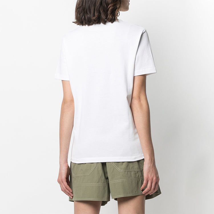 KENZO SS21 Tiger Head Embroidered Pattern Short Sleeve White FB52TS9124YE-01B