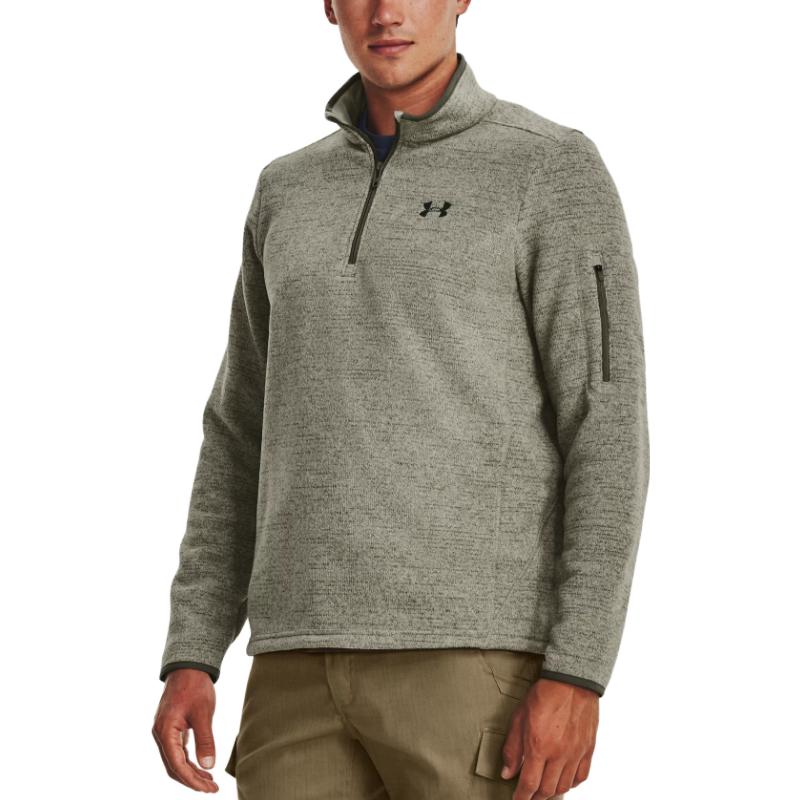 Under Armour Specialist 1/4 Zip Fleece Pullover 'Beige Green' 1380271-504