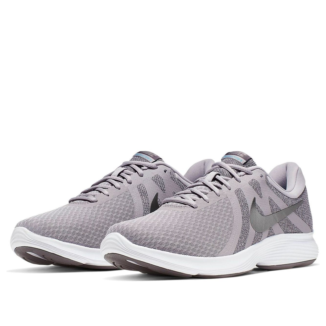 Nike Revolution 4 Breathable Shock Absorption Non-Slip Low Tops Gray 908988-020