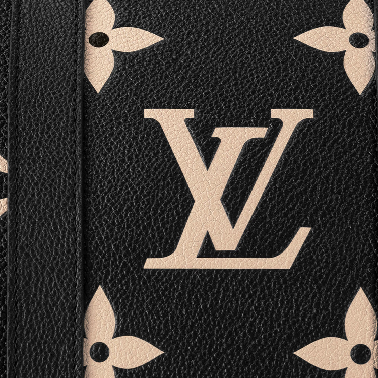 LOUIS VUITTON Keepall Bandouliere 45 Monogram Empreinte Leather 'Black Beige' M46670