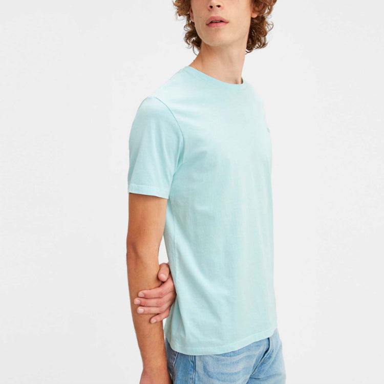 Men's Levis Pure Cotton Round Neck Short Sleeve Blue 17164-0012
