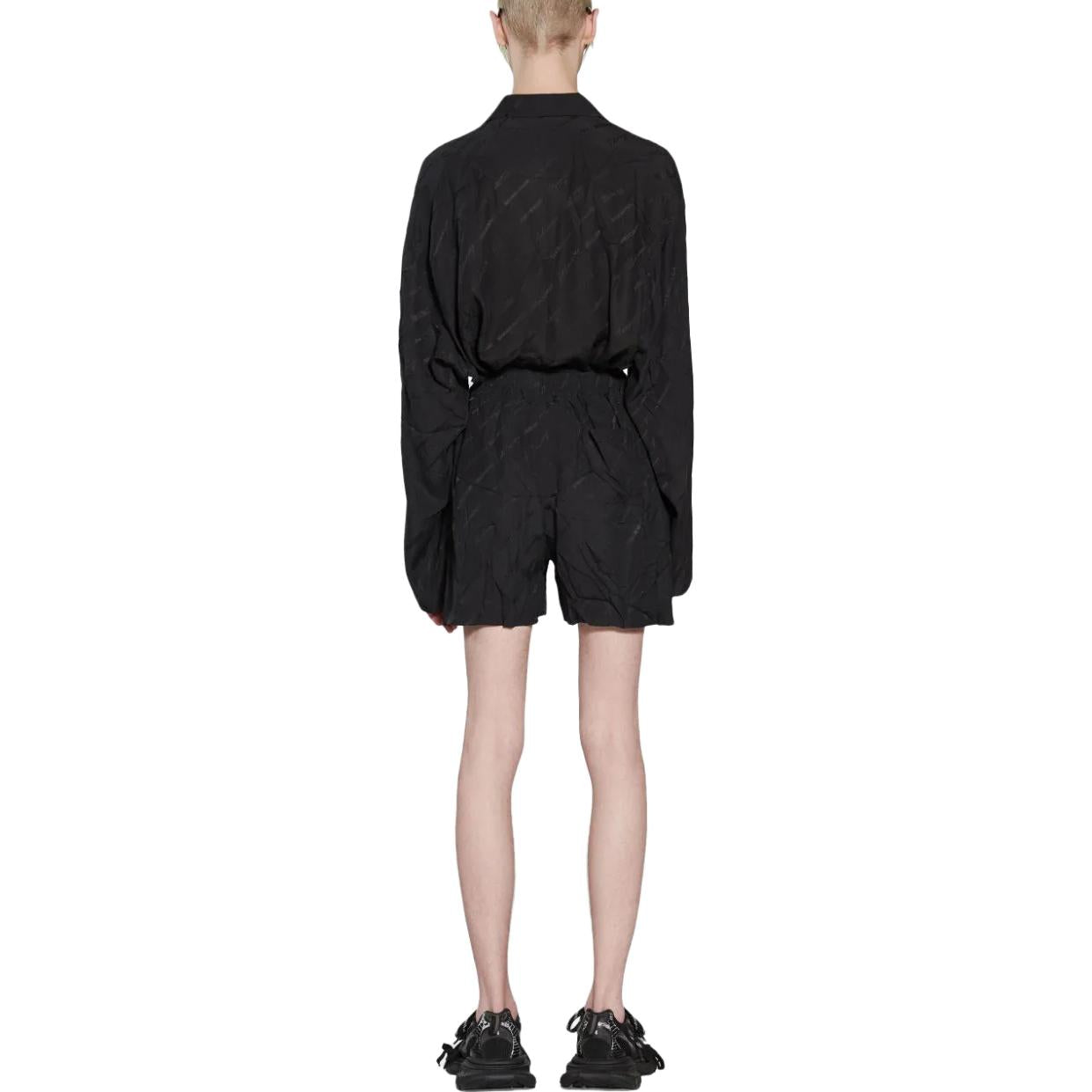 Balenciaga Logo-Print Pyjama Shorts 'Black' 719975TON041000
