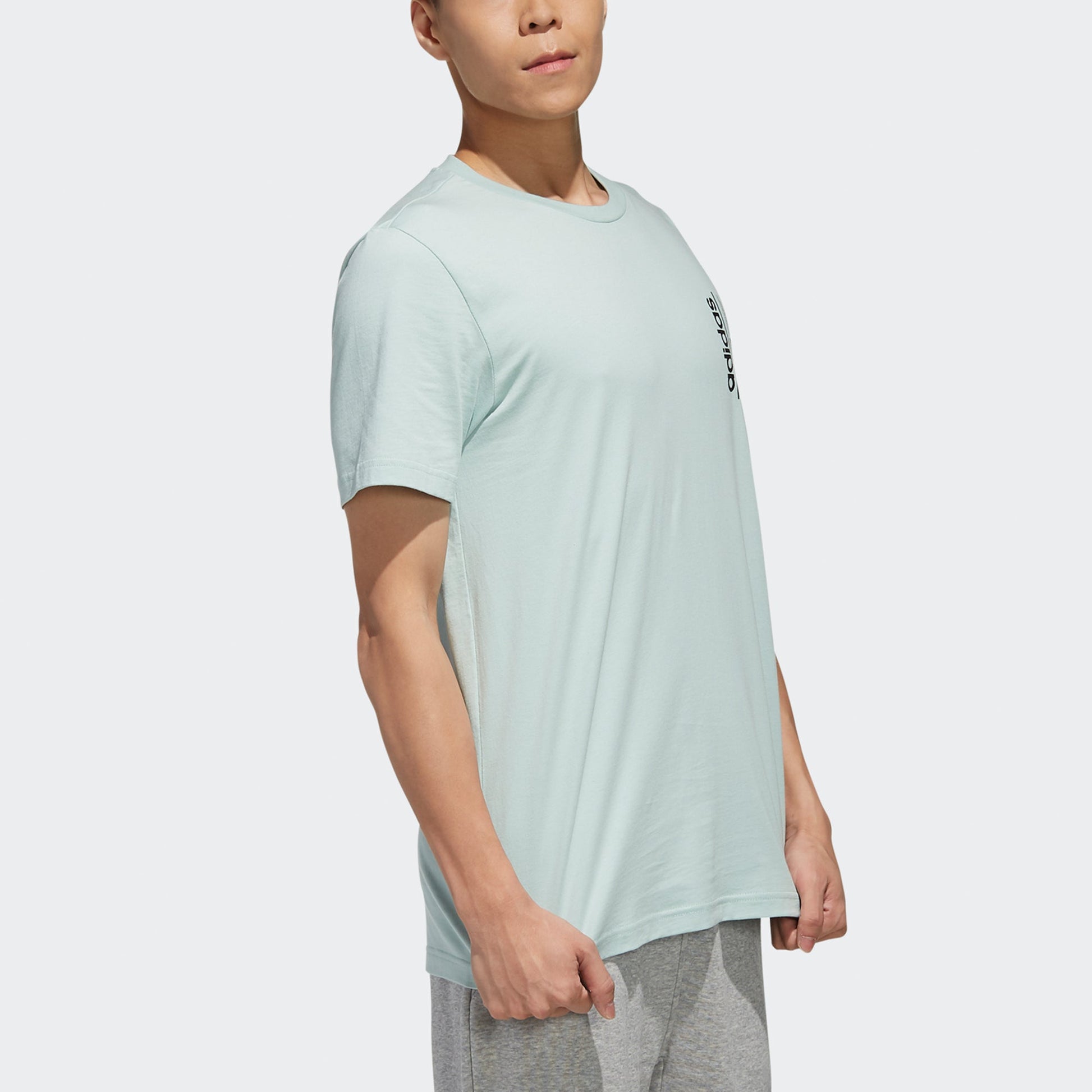 adidas M Symb T Printing Sports Round Neck Short Sleeve Green FM6085