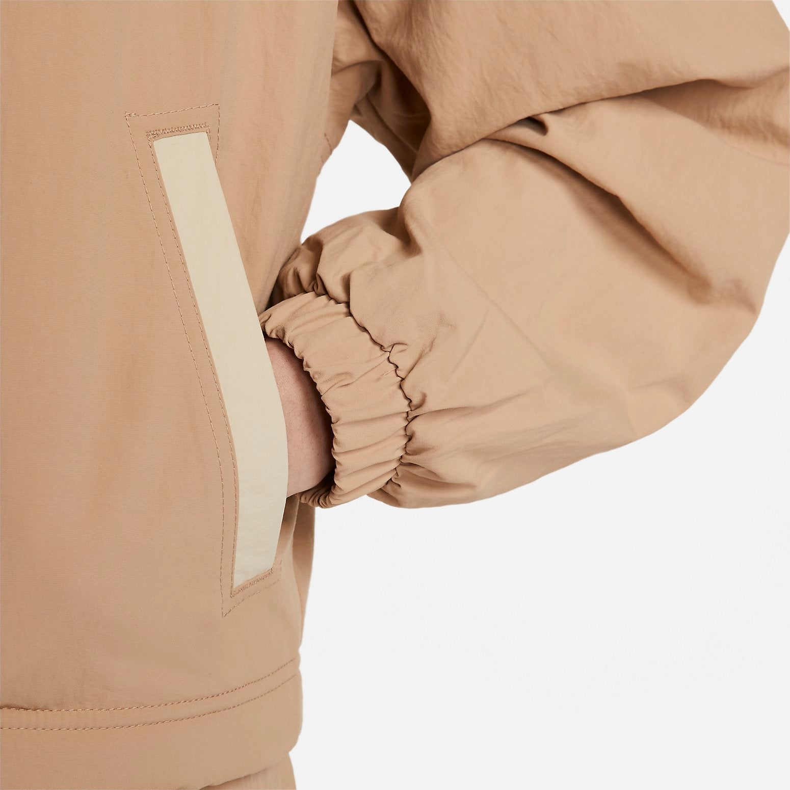 (WMNS) Nike Woven Fleece-Lined Jacket 'Hemp Sanddrift' DQ6847-200