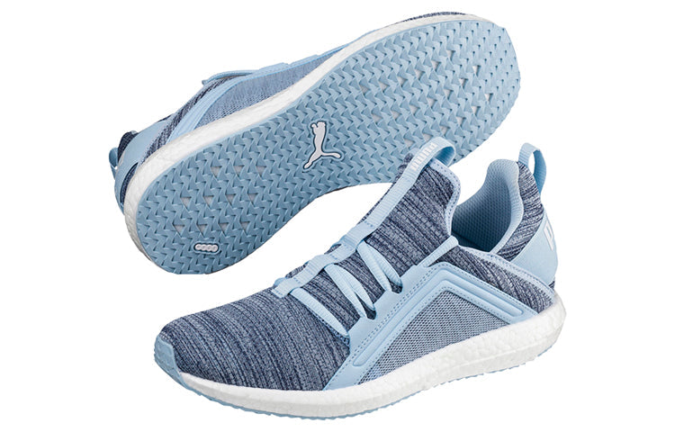 (WMNS) PUMA Mega Energy Heather Knit Low-top Running Shoes Blue/White 191096-01