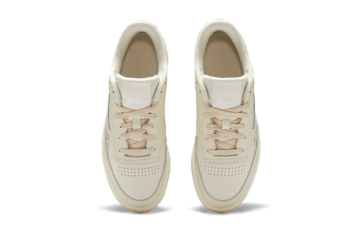 (WMNS) Reebok Club C 85 Beige 'White Yellow' FV1997