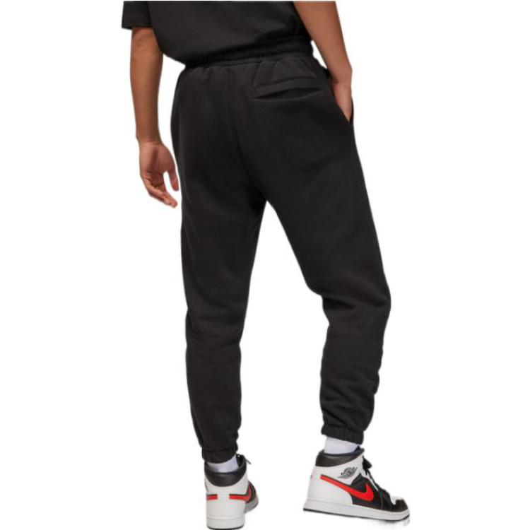 Air Jordan Solid Color Word Embroidered Joggers/Pants/Trousers Men's Black DQ8016-010