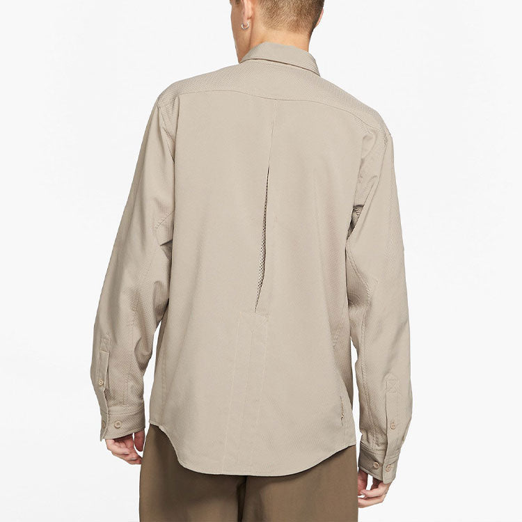 Men's Nike ACG Dri-FIT ADV UV Devastation Trail Sports Functional Waterproof Pocket Long Sleeves Autumn Khaki Jacket DB1014-087