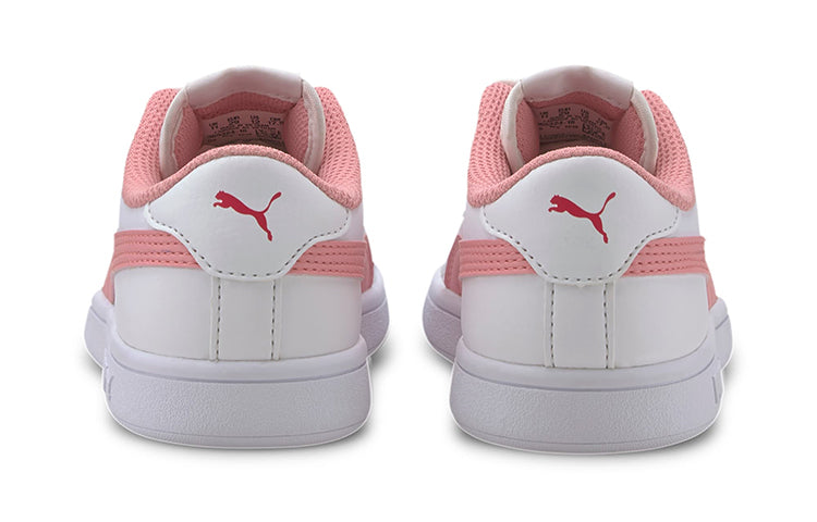 (PS) PUMA Smash V2 L Casual Board Shoes White/Pink 365324-18