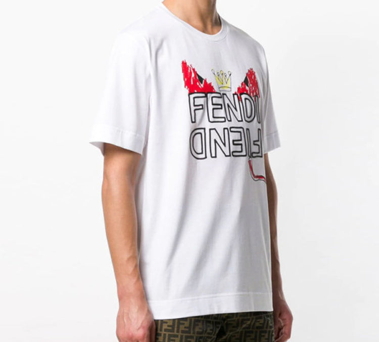 Men's FENDI Small Short Sleeve White FY0936-A6ZO-F0QA0