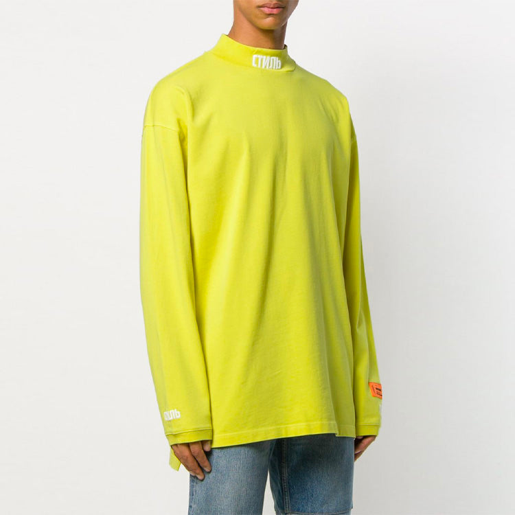 HERON PRESTON Unisex Printing Embroidery Swea Yellow HMAB007F196000161501