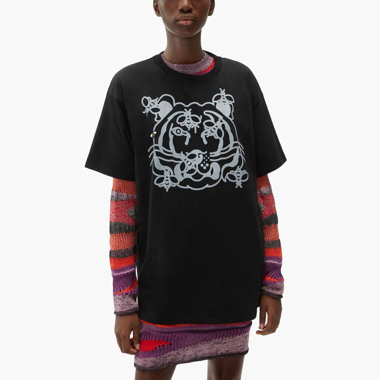 KENZO SS21 Round Neck Pullover Short Sleeve Black FB52TS9104SA-99