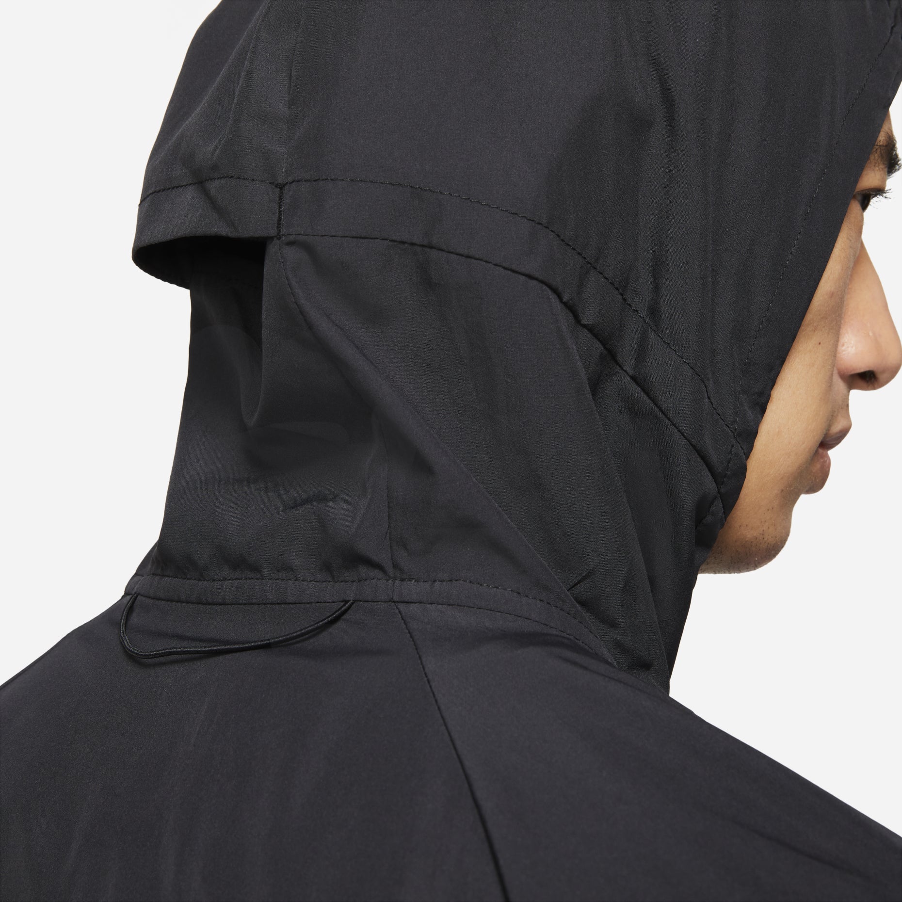 Nike As Men's Nk Rpl Miler JKT Jacket Reflective Logo Print Woven Sports Hooded Jacket Men's Black DD4747-010