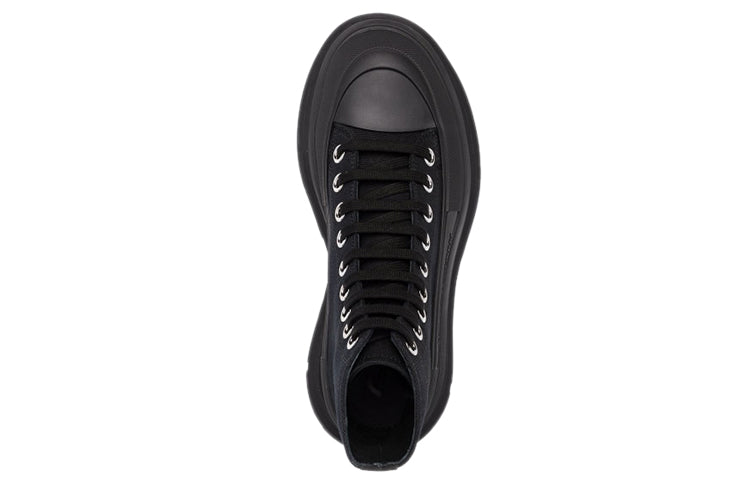 (WMNS) Alexander McQueen Tread Slick Lace Up Boot 'Black' 611706W4MV21000
