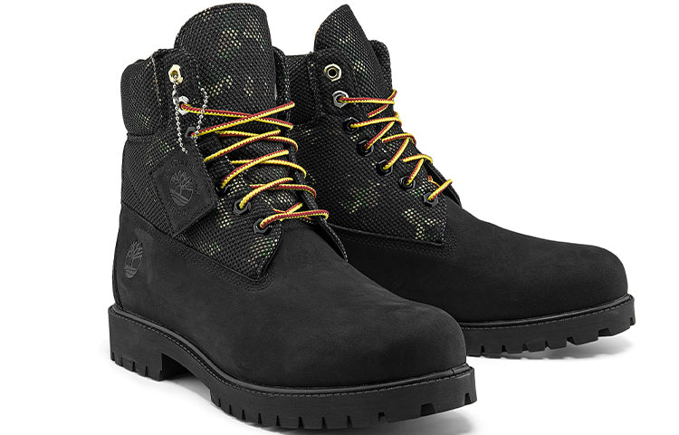 Timberland Heritage 6 Inch Boot 'Black Nubuck with Camo' A2KK9W