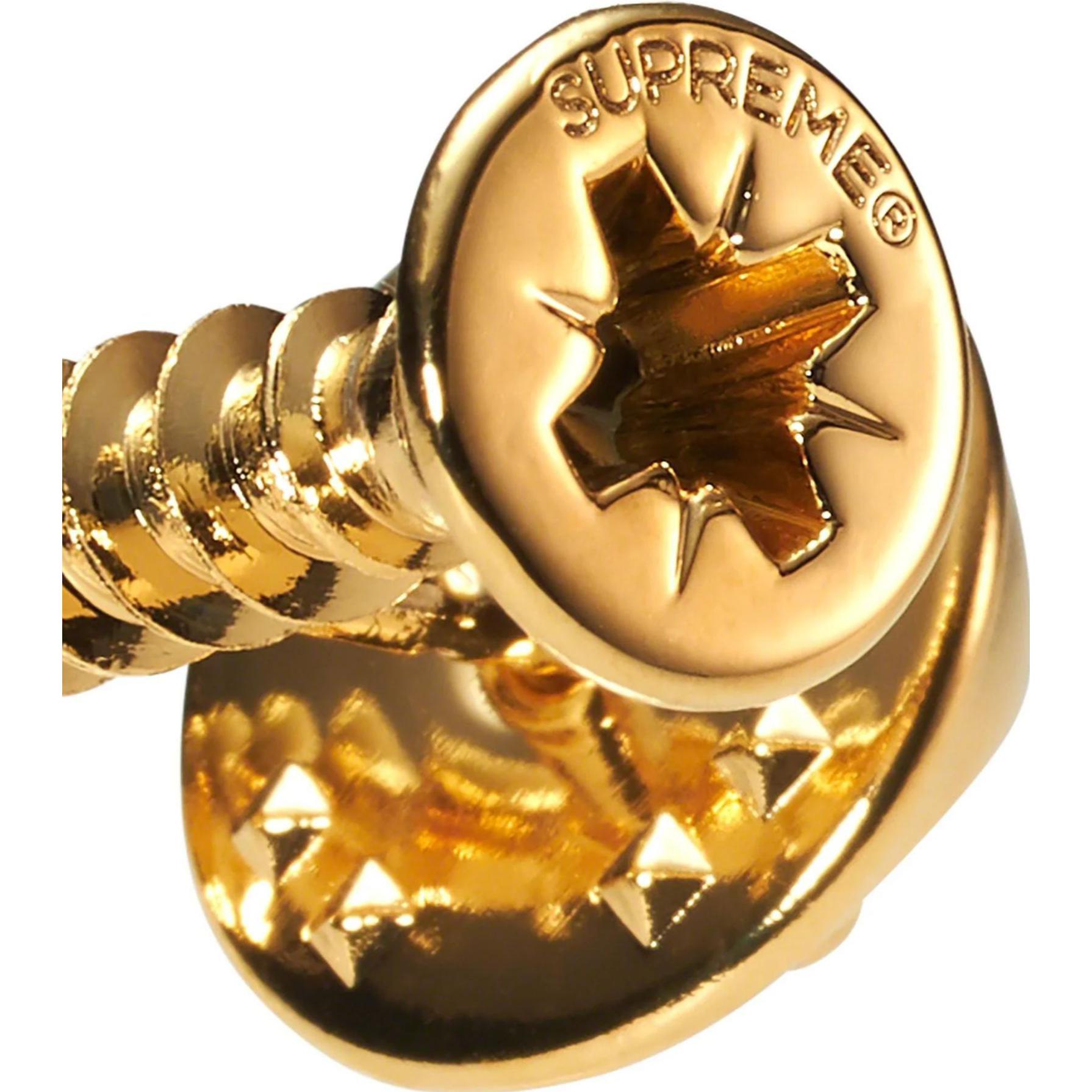 Supreme Screw Pin 'Gold' SUP-FW23-8