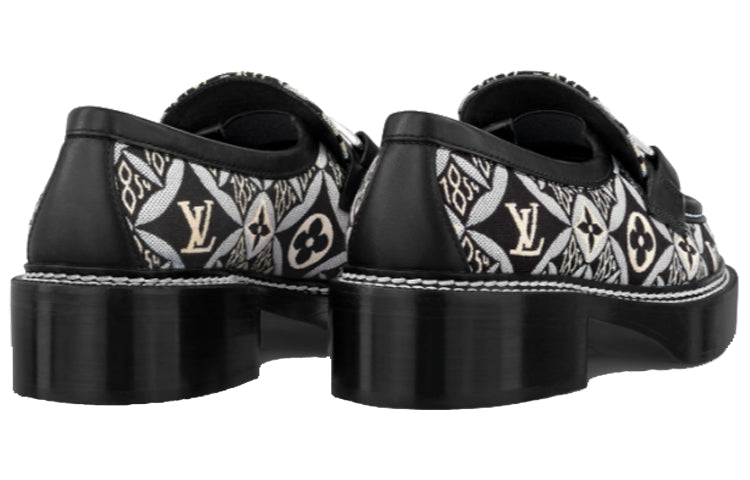 (WMNS) LOUIS VUITTON LV Academy Shoes 'Black with Monogram' 1A8UV1
