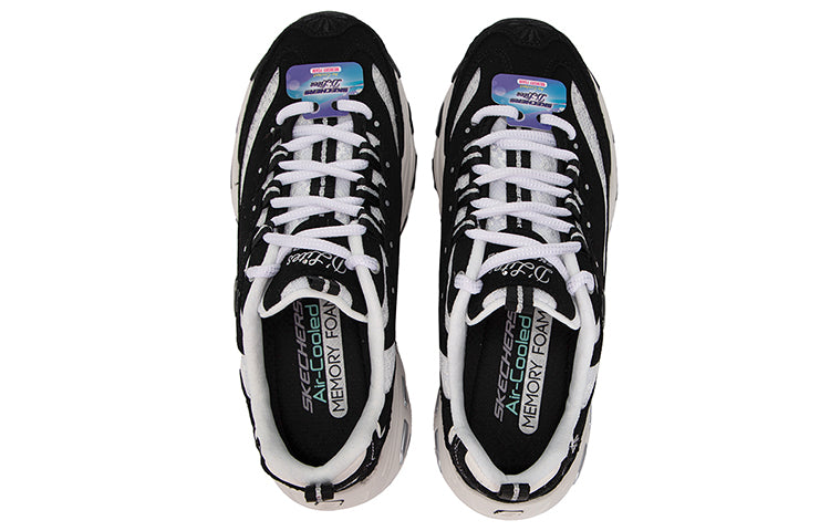 (WMNS) Skechers DLites 1.0 'Black White' 896085-BKW