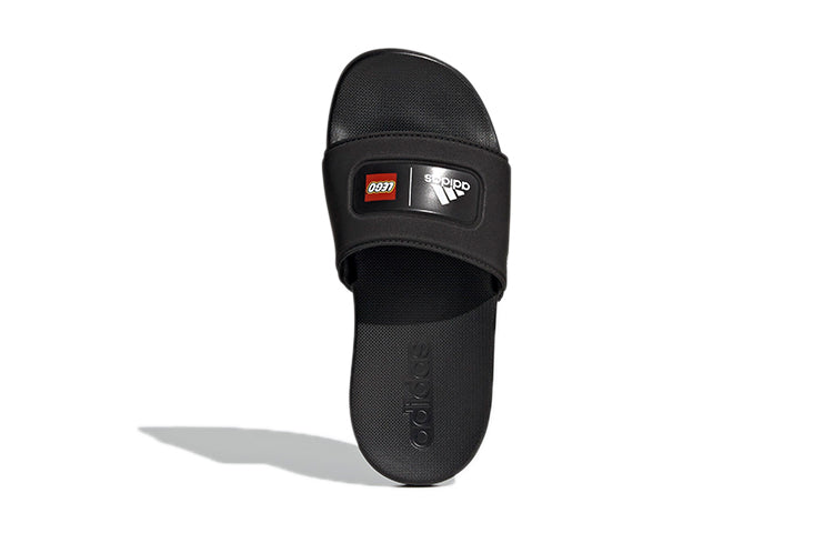 (GS) adidas LEGO x Adilette Slide 'Black White' GW8112