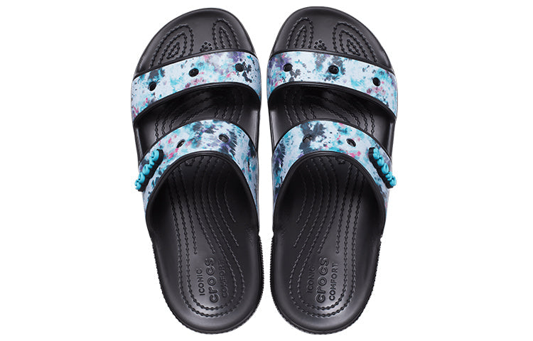 Crocs Classic Casual Unisex Blue Black Slippers 207283-988