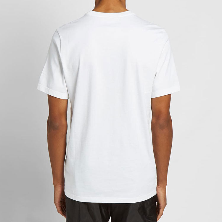 Men's Nike Funny Logo Printing Sports Short Sleeve White T-Shirt CI6312-100