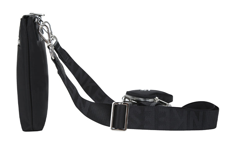 MLB NY New York Yankees Silver LOGO Zipper Shoulder Messenger Bag Black 32BGD9011-50L