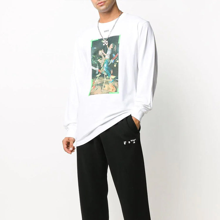 Off-White Pasca Arrows Mens Logo Long Sleeve OMAB001F20FAB0100155