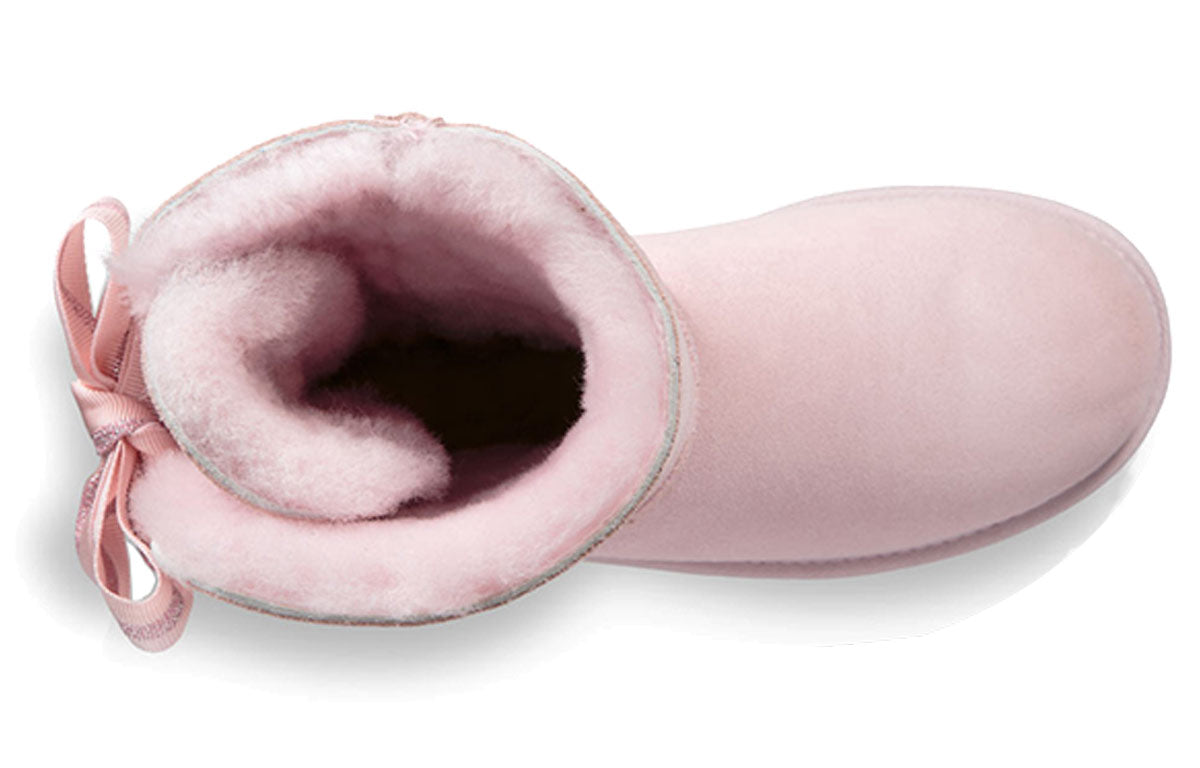 (WMNS) UGG Customizable Bailey Bow short Fleece Lined Pink Red 1098075-SLPN